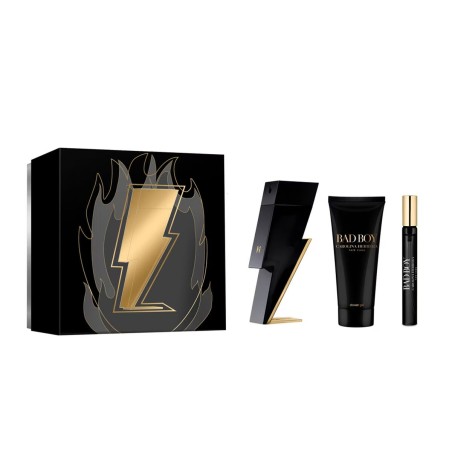 Set mit Herrenparfüm Carolina Herrera EDT Bad Boy 3 Stücke