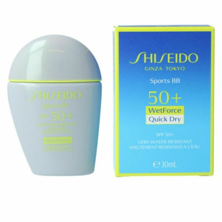 Sonnenschutz mit Farbe Shiseido WetForce Quick Dry Sports Dark SPF50+ Spf 50 Dark (30 ml)